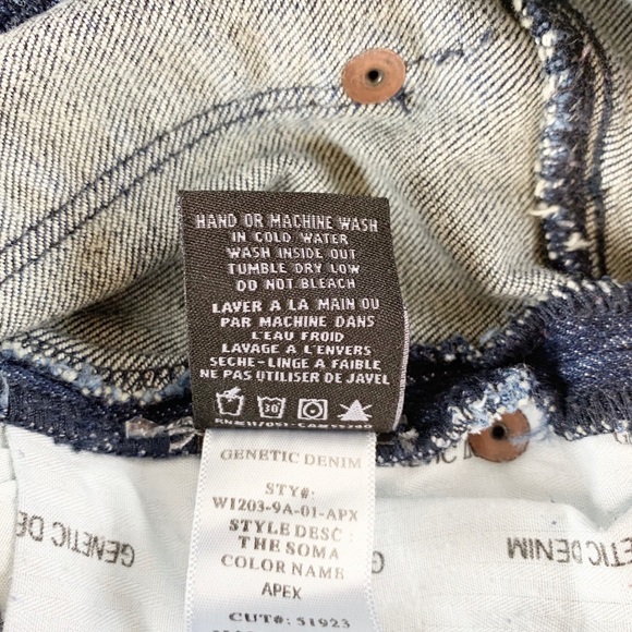 GENETIC DENIM Soma Moto Skinny Jean in Apex Sz 28 - Picture 8 of 8